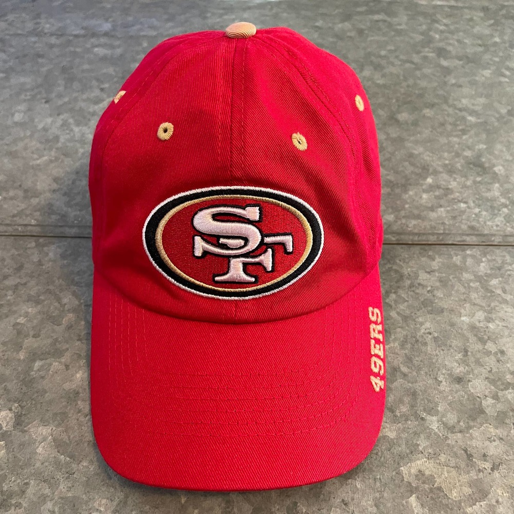 San Francisco 49ers Embroidered Hat Cap Red Cotton Adjustable NFL Team Apparel